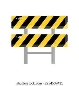 Icono de la barricada de diseño plano. Durante la construcción. Vector.