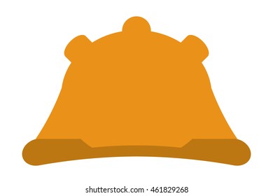 flat design construction helmet icon vector illustration