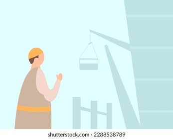 ilustración vectorial del contratista de diseño plano