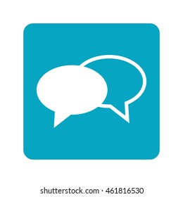 flat design conversation bubble icon vector illustration