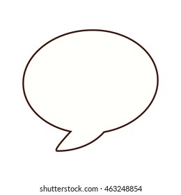 flat design conversation bubble icon vector illustration