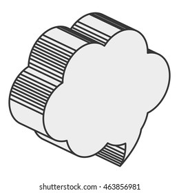 flat design conversation bubble icon vector illustration