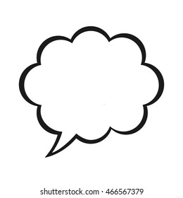 flat design conversation bubble icon vector illustration