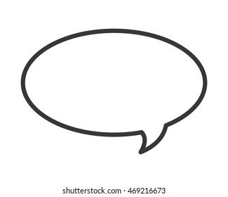 flat design conversation bubble icon vector illustration
