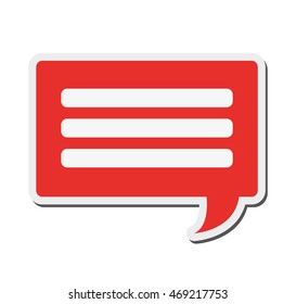 flat design conversation bubble icon vector illustration