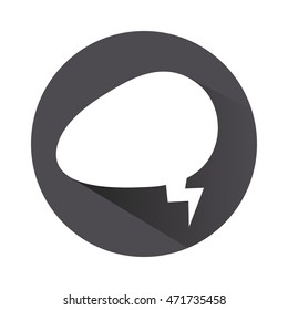 flat design conversation bubble icon vector illustration