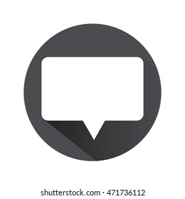 flat design conversation bubble icon vector illustration