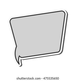 flat design conversation bubble icon vector illustration
