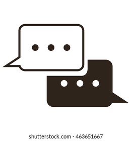 flat design conversation bubbles icon vector illustration