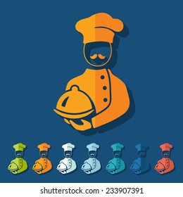 Flat design: cook