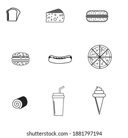 flat design of cool breakfast menu