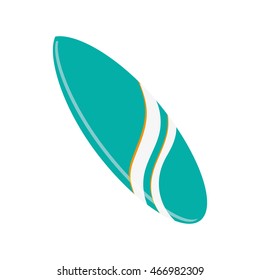 flat design cool surfboard icon vector illustration