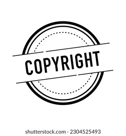 Sello derecho de copia de diseño plano