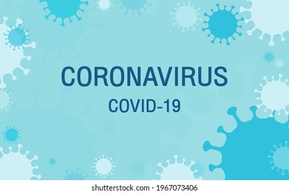 Flat design coronavirus background or COVID-19,2019-nCov prevention presentation concept.