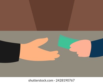 flat design corruption vector illustration