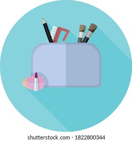 Flat design Cosmetic Bag. Vector illustration
