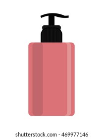 flat design cosmetic bottle icon vector illustration