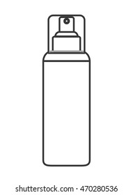 flat design cosmetic bottle icon vector illustration