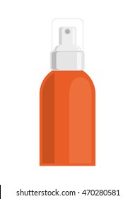 flat design cosmetic bottle icon vector illustration