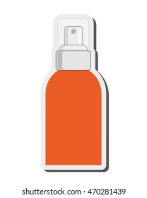 flat design cosmetic bottle icon vector illustration