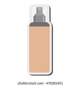 flat design cosmetic bottle icon vector illustration