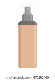 flat design cosmetic bottle icon vector illustration