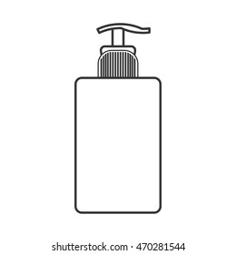 flat design cosmetic bottle icon vector illustration