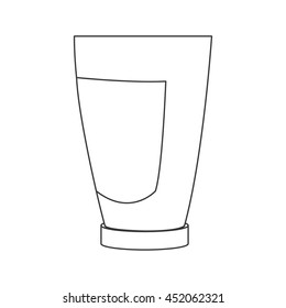 flat design cosmetic plastic bottle icon vector illustration