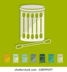 Flat design: cotton swabs