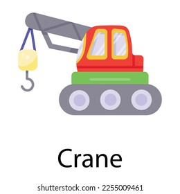 Flat design of crane is scalable and easy to use 