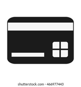 flat design credit card icon vector illustration