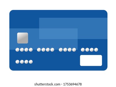 Tarjeta de crédito de diseño plano aislada en fondo blanco