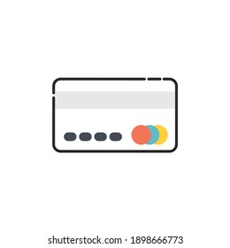 Flat design credit card vector graphics