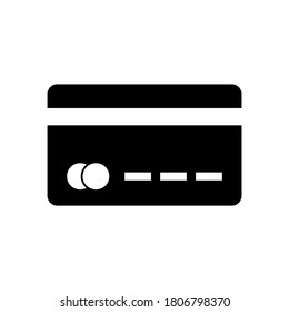 Flat design of credit or debit card on white background. Vector illustration. Isolated