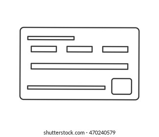 flat design credit or debit card icon vector illustration