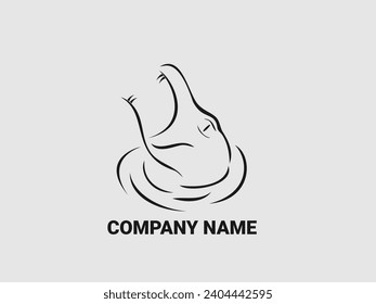 flat design crocodile logo vector illustration