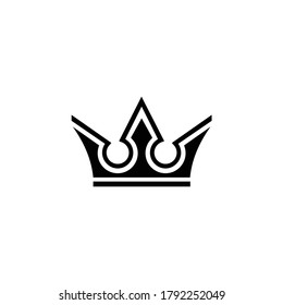 flat design crown icon vector illustration