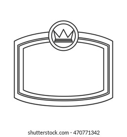 flat design crown masculine emblem icon vector illustration