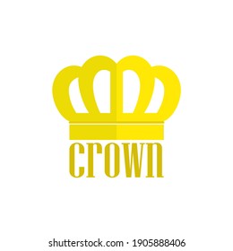 Flat design crown vector graphics