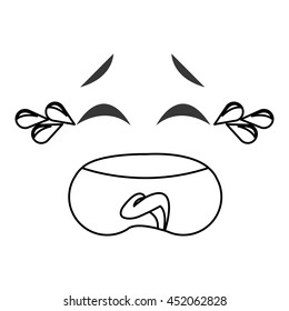 flat design crying emoticon face icons vector illustration