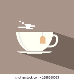 Flat design cup of coffee vector graphic