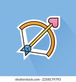 Flat Design of Cupid. can be use as sticker, logo, and poster