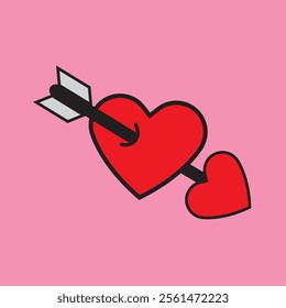 Flat design cupid icon. Vector.