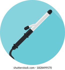 Flat design Curling Iron. Vector illustration