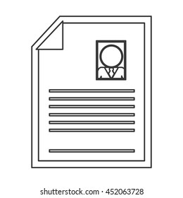 flat design curriculum vitae icon vector illustration