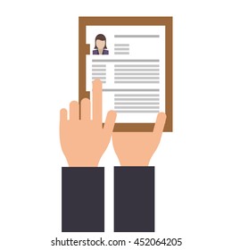 flat design curriculum vitae icon vector illustration