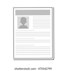 flat design curriculum vitae icon vector illustration