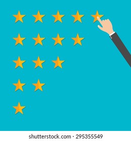 Flat design customer review, vector