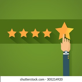 Flat Design Customer Review, Vector