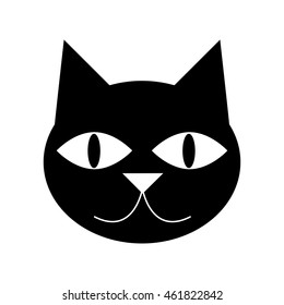 Flat Design Cute Cat Cartoon Icon Stock Vector (Royalty Free) 461822842 ...